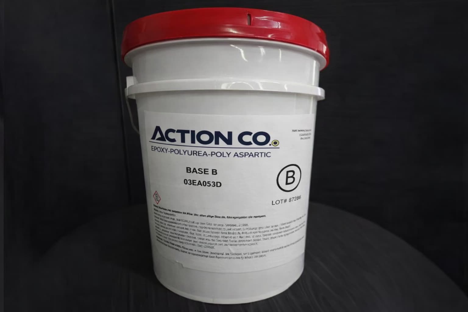 Action Co epoxy polyurea polyaspartic Base B coating, 5-gallon plastic pail