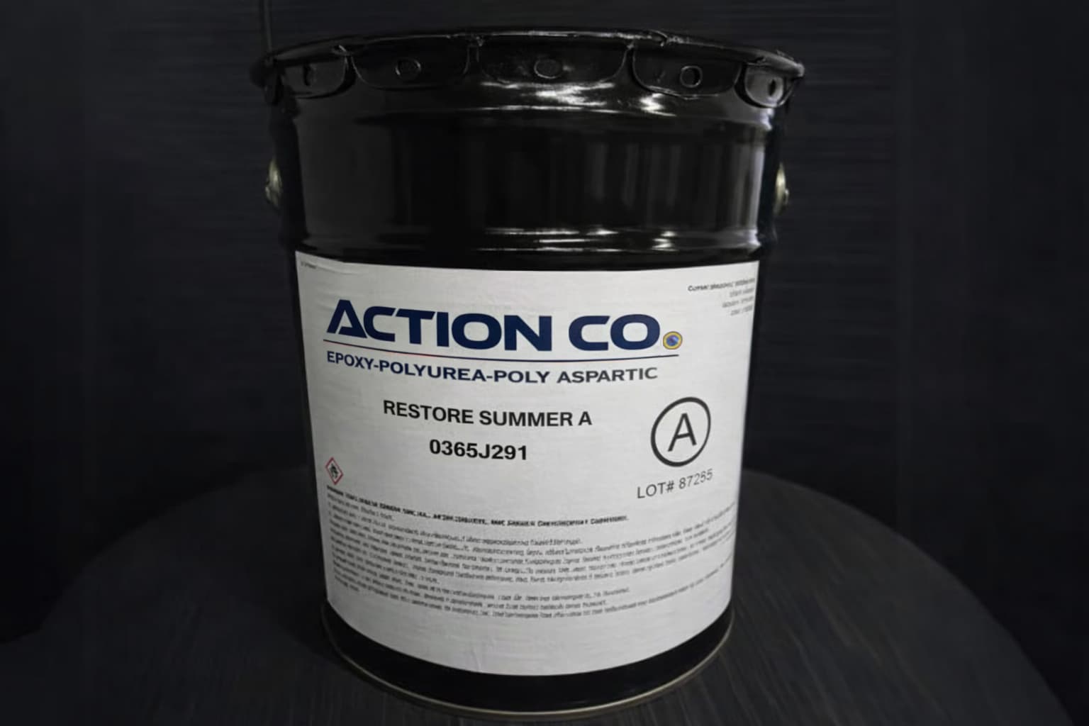 Action Co epoxy polyurea polyaspartic Restore Summer A coating, 5-gallon metal pail